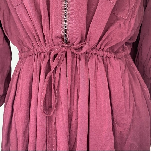 TORRID BURGUNDY PURPLE ZIP CHALLIS SHIRT DRESS 3X - Picture 13 of 16